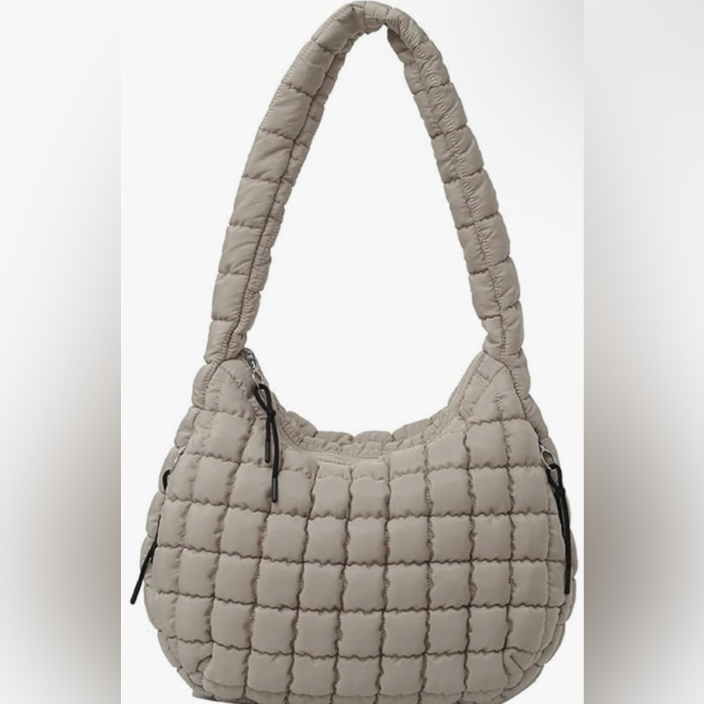Elegant Gray Quilted Women's Bag